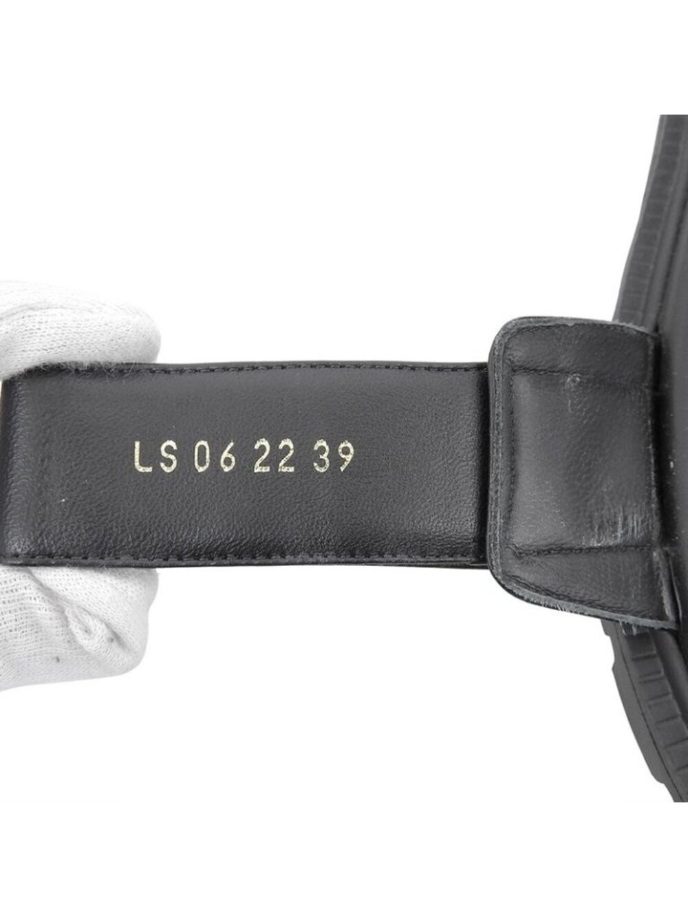 Dior Act Lambskin Metal Logo Back Strap Sandals Black Gold - Picture 6 of 6